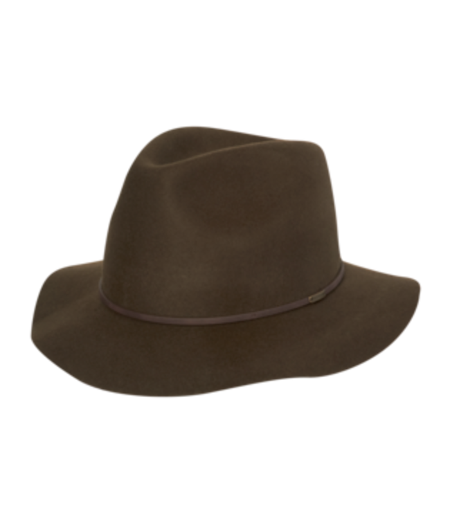 RAJAH - MENS MID BRIM FEDORA - BROWN