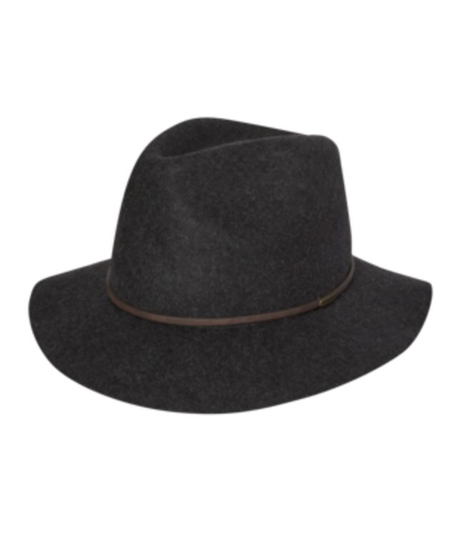 RAJAH - MENS MID BRIM FEDORA - CHARCOAL 