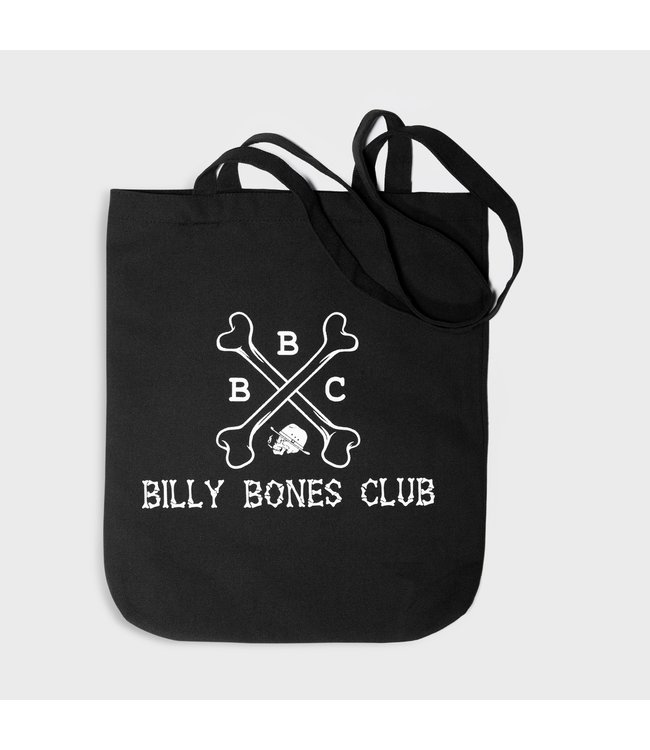 BILLY BONES CLUB WASHED BLACK LOGO TOTE