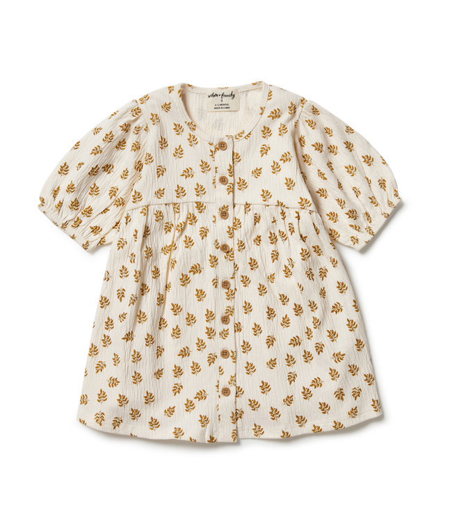 WILSON AND FRENCHY GRACIE CRINKLE BUTTON DRESS