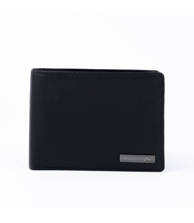 RUSTY HIGH RIVER LEATHER WALLET - BLACK