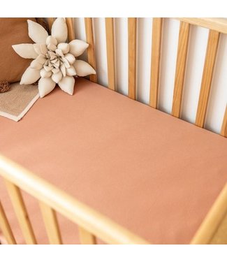 kiin ORGANIC FITTED COT SHEET - BLUSH