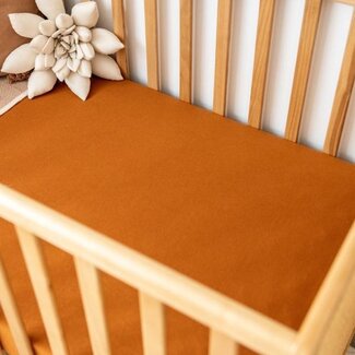 kiin ORGANIC FITTED COT SHEET - RUST