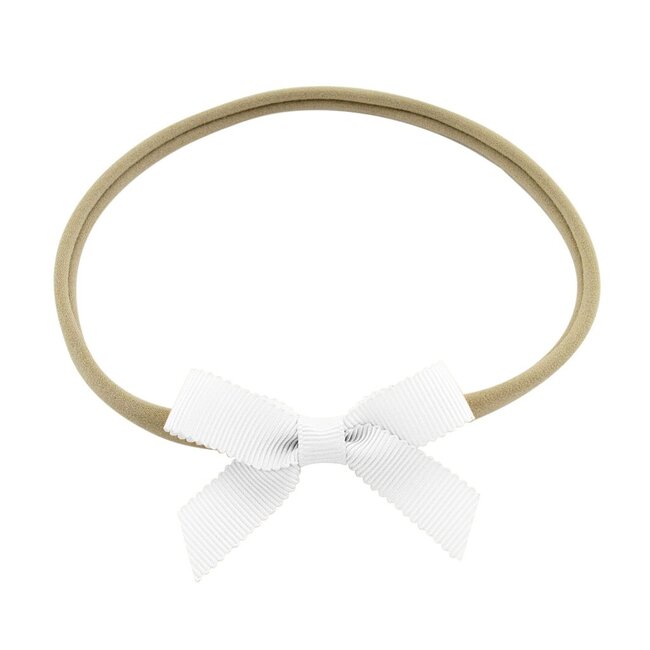 Sister Bows PETITE BABY HEADBAND -  OFF WHITE