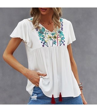 MAIA EMBROIDERED TOP