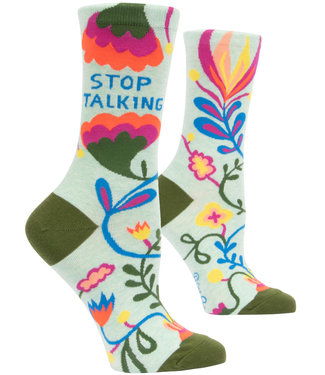 Blue Q STOP TALKING CREW SOCK