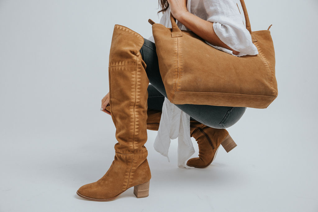 human premium marlee tan suede