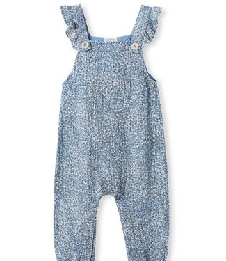 Milky ANTIQUE FLORAL OVERALL - BLUE