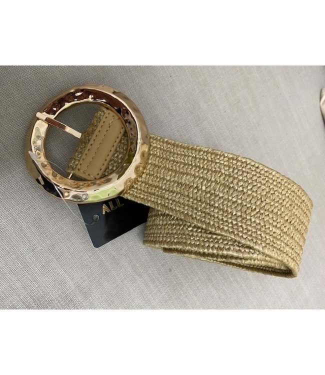 STRETCHY BELT WITH ROSE GOLD BUCKLE 