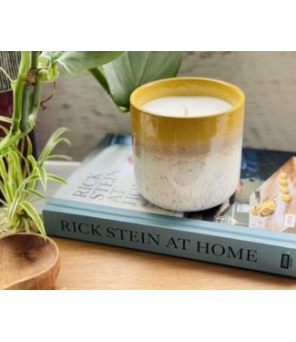 BlackMilk Ceramic Mustard + Stone – Moss + Myrtle Candle