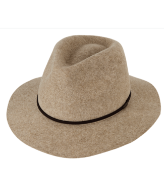 MENS RAJAH MID BRIM FEDORA - NATURAL MARLE