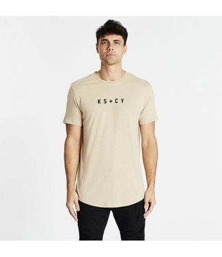 KSCY LACERATION DUAL CURVED TEE - SAND