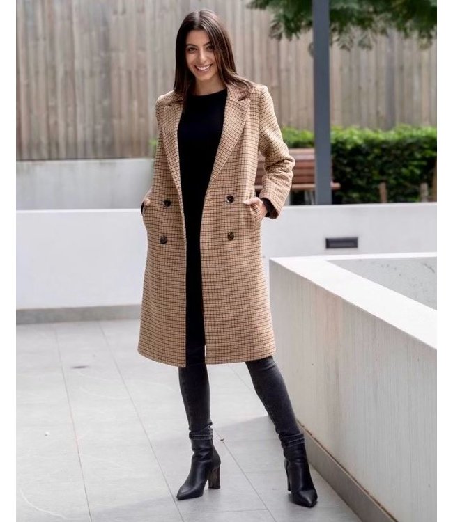 BONNIE BROWN CHECK COAT - Fox \u0026 Willow 