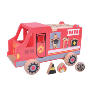 FIRE TRUCK WITH BLOCKS
