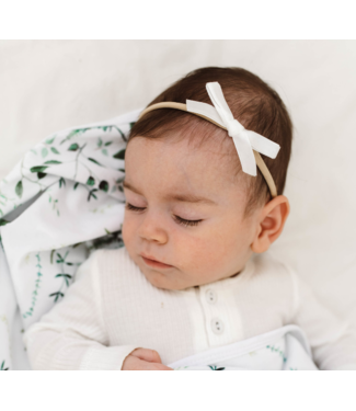 SNUGGLE HUNNY KIDS PETITE VELVET HEADBAND - IVORY