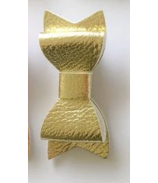Sister Bows FAUX LEATHER BOWS - GOLD