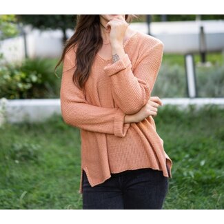 REESE KNIT TOP - CARAMEL