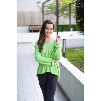 REESE KNIT TOP - LIME GREEN