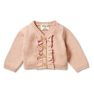 WILSON AND FRENCHY KNITTED RUFFLE CARDIGAN