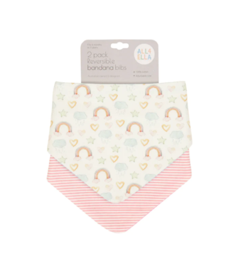 BANDANA BIBS 2PK - RAINBOW DREAMS