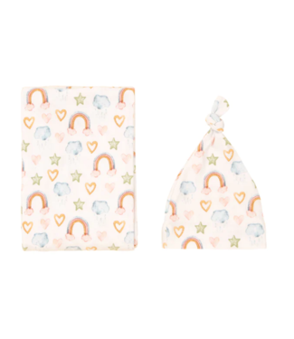 JERSEY WRAP & BEANIE SET - RAINBOW DREAMS