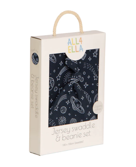 Jersey Wrap & Beanie Set - Outer Space Jersey Wrap & Beanie Set - Outer Space