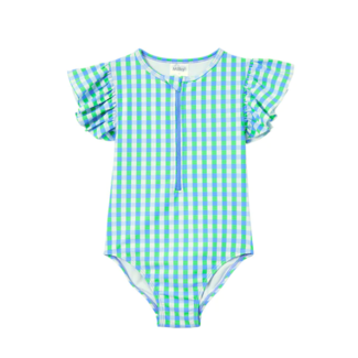 Milky ICE BLUE GINGHAM SWIMSUIT