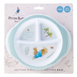PETER RABBIT SECTION PLATE WITH SUCTION