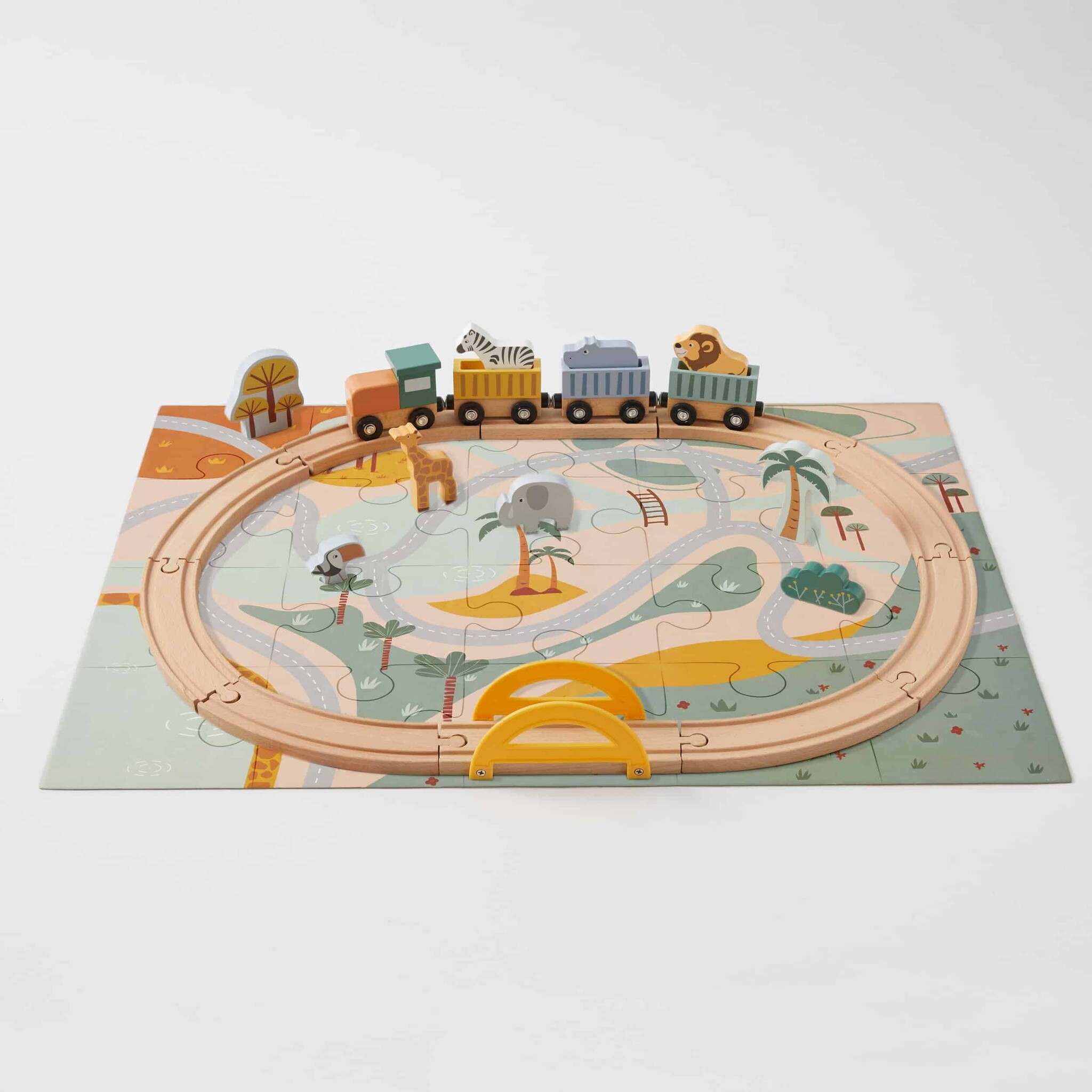 Animal puzzle train sale