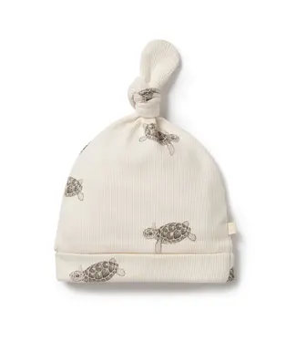 WILSON AND FRENCHY TINY TURTLE ORG KNOT HAT