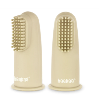 HAAKAA HAAKAA FINGER TOOTHBRUSH  2PK - CREAM