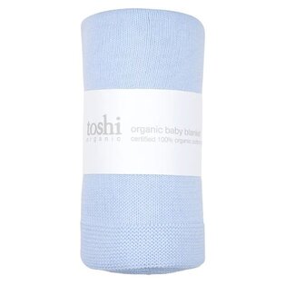 Toshi ORGANIC BLANKET - SNOWY/SEA BREEZE