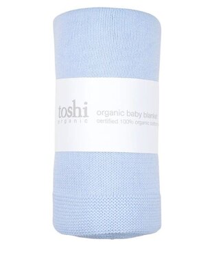 Toshi ORGANIC BLANKET - SNOWY/SEA BREEZE