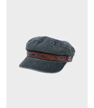 BILLY BONES CLUB THE RASKAL CAPTAIN HAT - WASHED BLACK