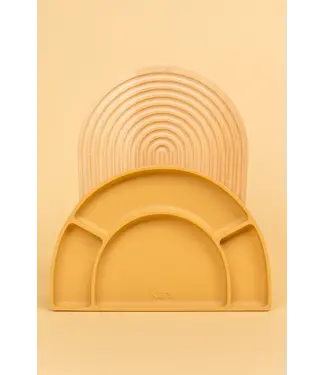 kiin SILICONE DIVIDED PLATE - TAN