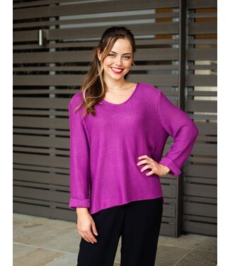 REESE KNIT TOP - MAGENTA K3020-MA