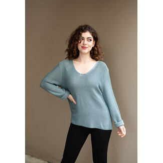 REESE KNIT TOP - MOSS