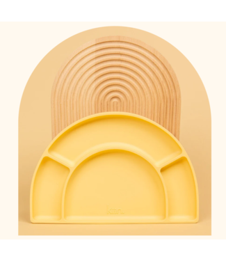 kiin SILICONE DIVIDED PLATE - BUTTERCUP
