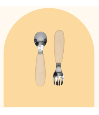 SILICONE CUTLERY SET - VANILLA