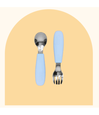 SILICONE CUTLERY SET - PASTEL SKY