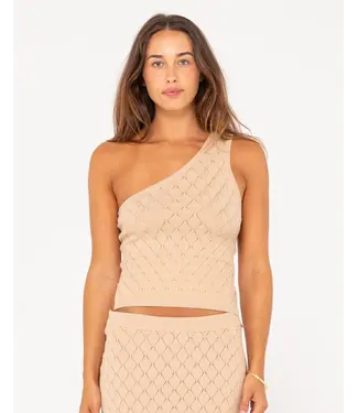RUSTY LEO ONE SHOULDER KNIT TOP