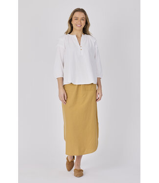 Scoop Hem Maxi Skirt