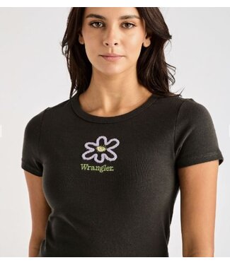 WRANGLER DAISY STAPLE RIB TEE DARK SLATE