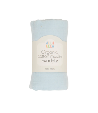 MUSLIN SWADDLE - BABY BLUE