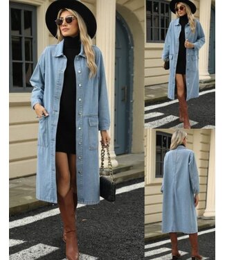 KRISTINA DENIM TRENCH COAT