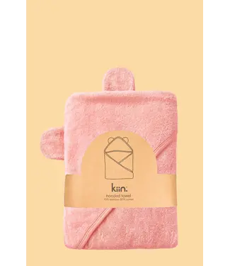kiin HOODED TOWEL - PEONY