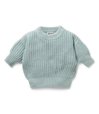 WILSON AND FRENCHY DUCK EGG KNITTED JUMPER