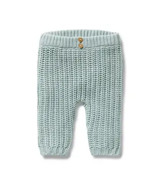 WILSON AND FRENCHY DUCK EGG KNITTED LEGGINGS