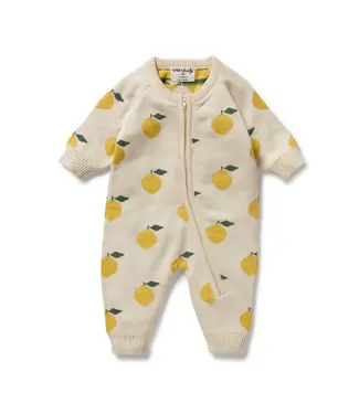WILSON AND FRENCHY LEMONY KNITTED JACQUARD GROWSUIT