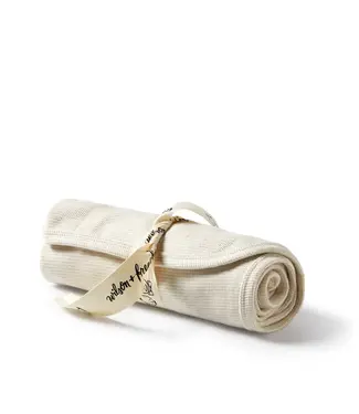 WILSON AND FRENCHY OATMEAL ORGANIC STRIPE BUNNY RUG